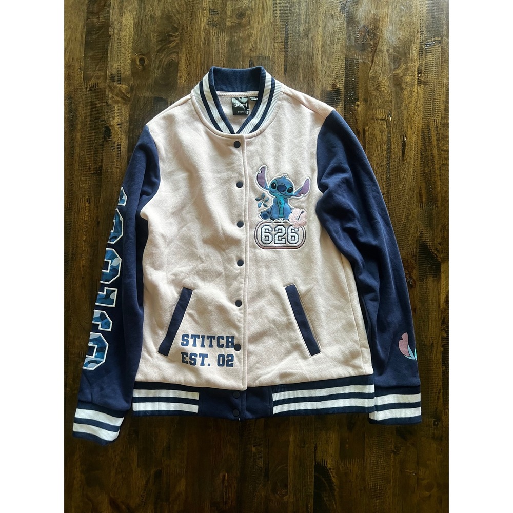 Disney Stitch Hawaii varsity jacket women's size small Vacation travel